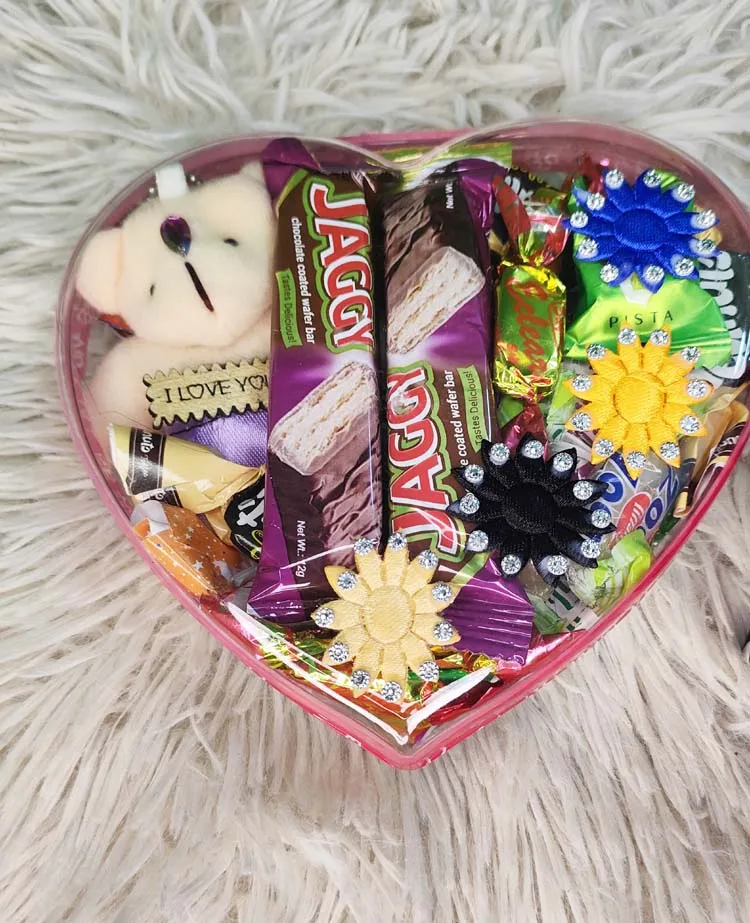 Valentines Special Gift Chocolate Big Box with Cute Teddy Bear