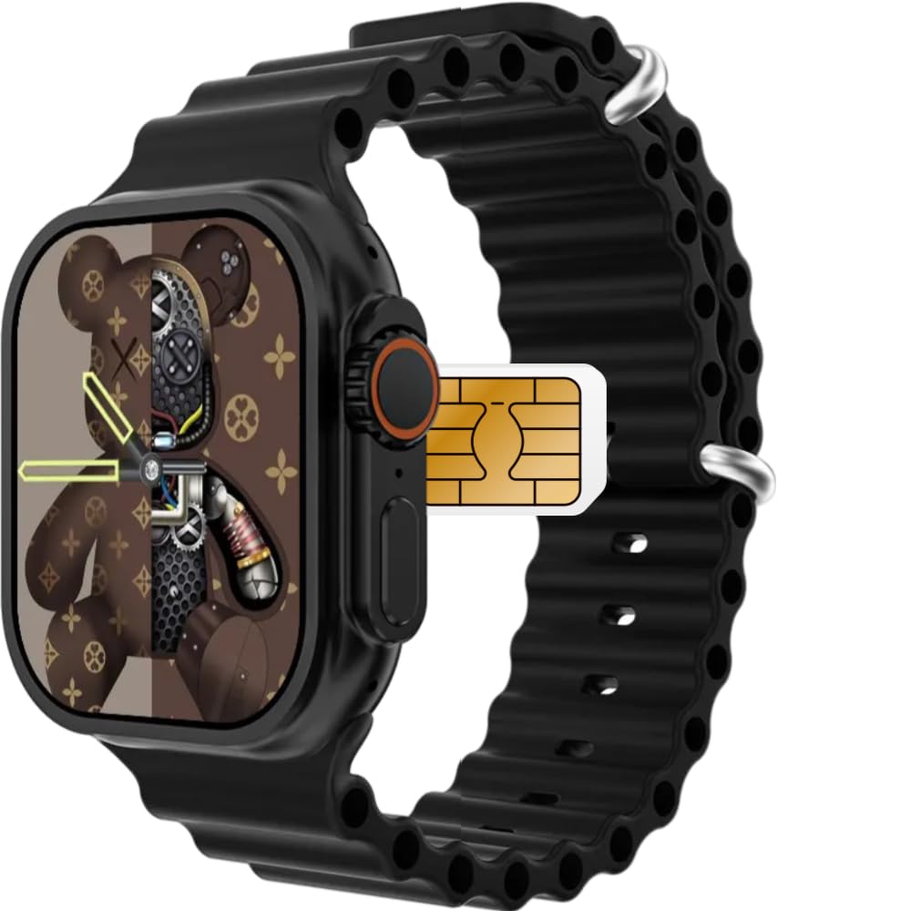 K10 Ultra Smartwatch: SIM Support, Fitness Tracking Smart Watch 2.1" Display, Wireless Charger and Bluetooth Connectivity Calling & Music Smartwatch