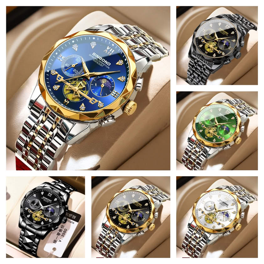 BINBOND 1236 Men's Classic Style Quartz Luminous Watch For Men