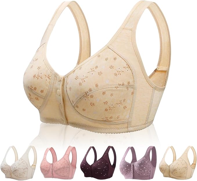 China Front Button Snap Bra For Women-2piece