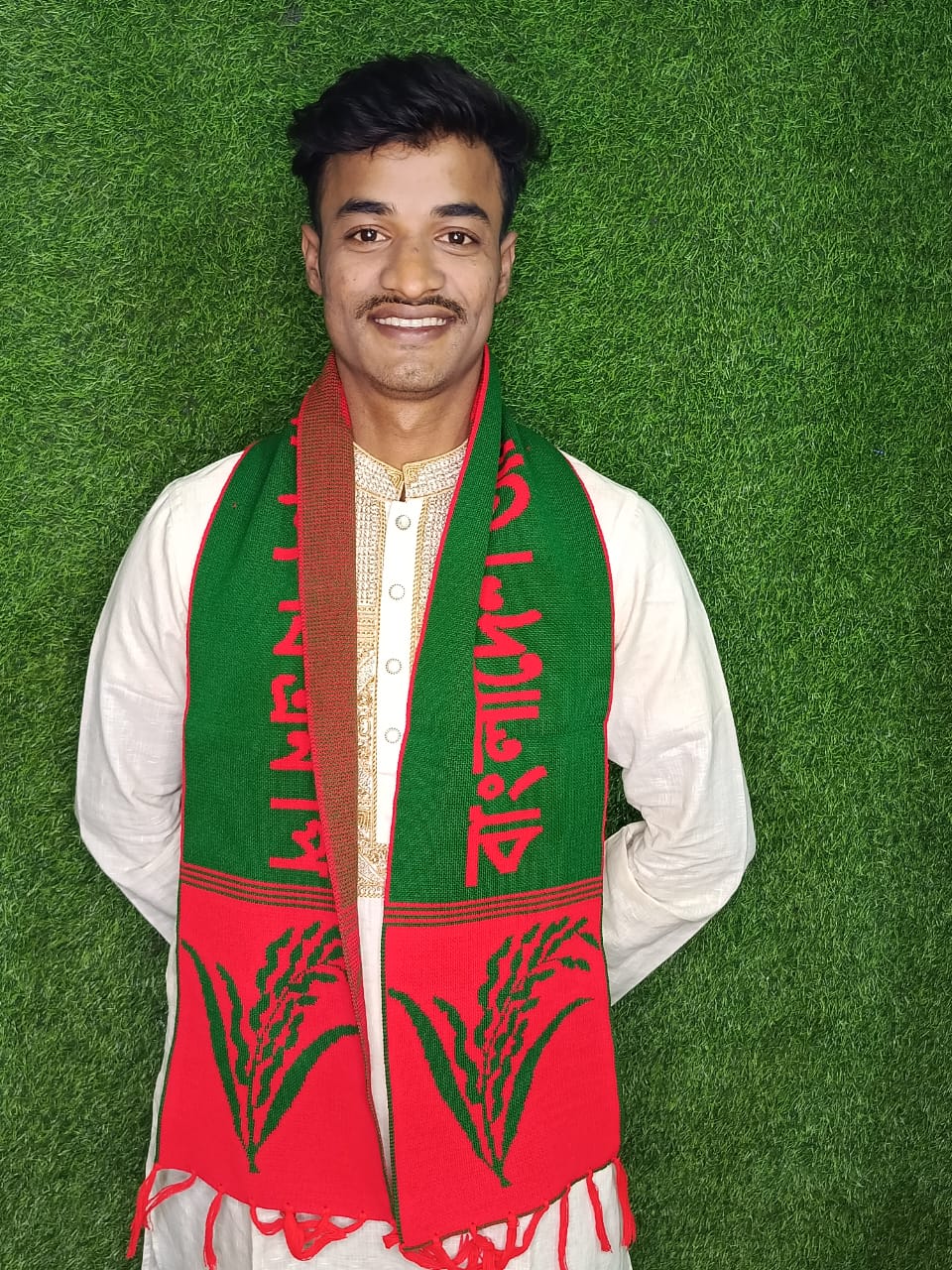 Bangladesh New Best Viral Man Woolen Muffler And 2/3 Feet Flag