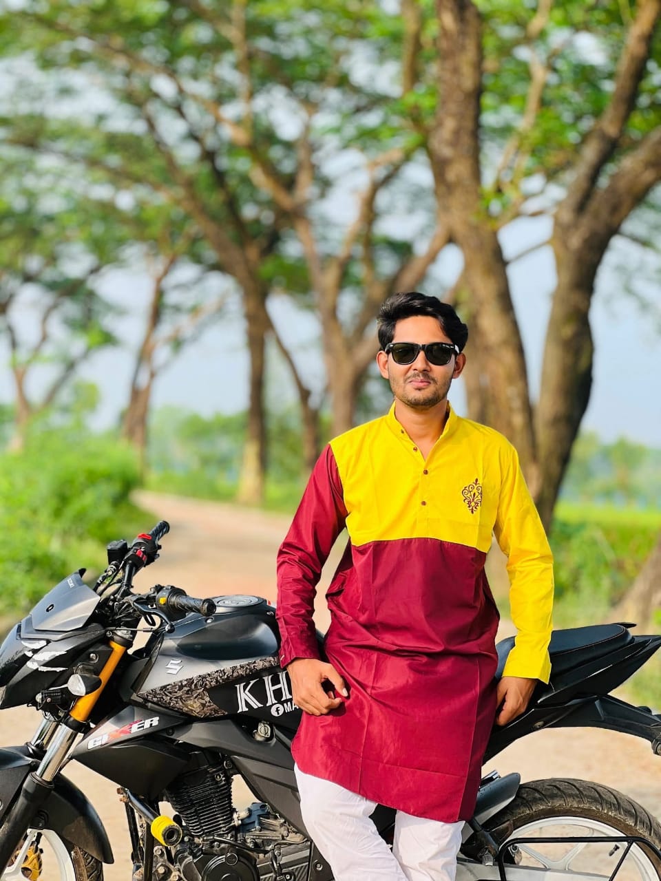 New Soft Cotton Black Panjabi with Chest Contrast - Comfortable to Wear in All Seasons and Occasio